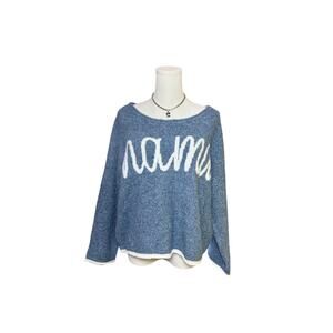 NWOT- Unique "Mama" Boat Neck Sweater by Miracle - Oversized
